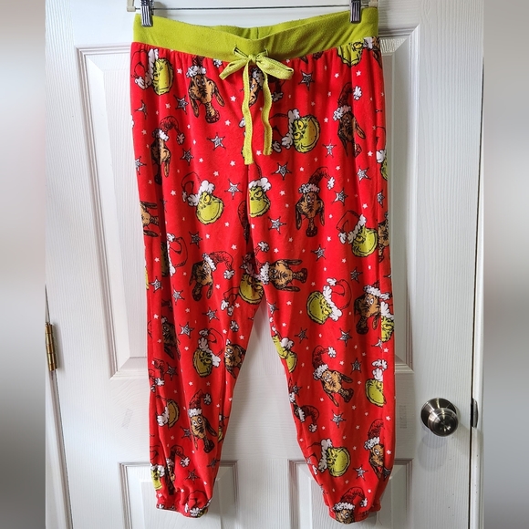 Dr. Seuss Other - Dr. Seuss Grinch Christmas pajama capri pants women's size Large